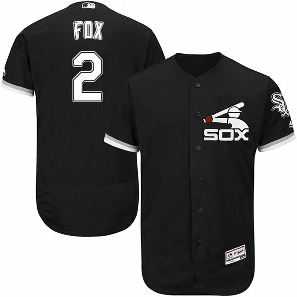 #2 Chicago White Sox Nellie Fox Authentic Jersey: Black Men's Baseball Alternate Cool Base9870326