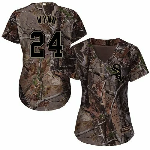 #24 Chicago White Sox Early Wynn Authentic Jersey: Camo Women's Baseball Realtree Collection Flex Base9352028