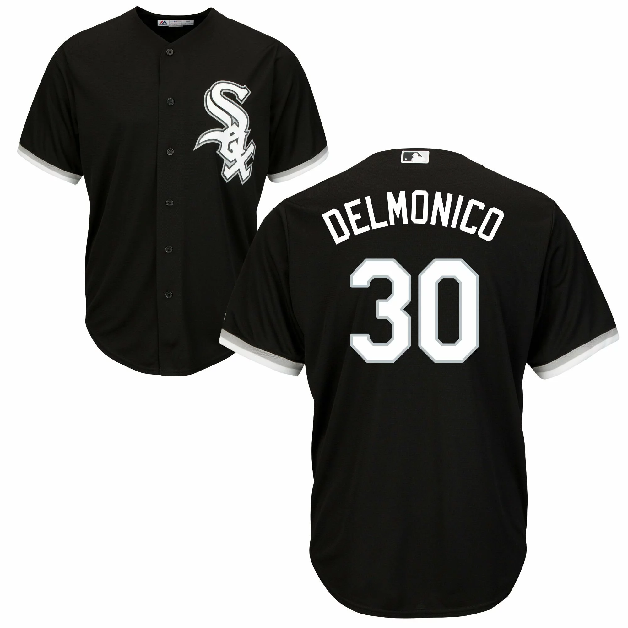 #30 Chicago White Sox Nicky Delmonico Authentic Jersey: Black Youth Baseball Alternate Cool Base2961716
