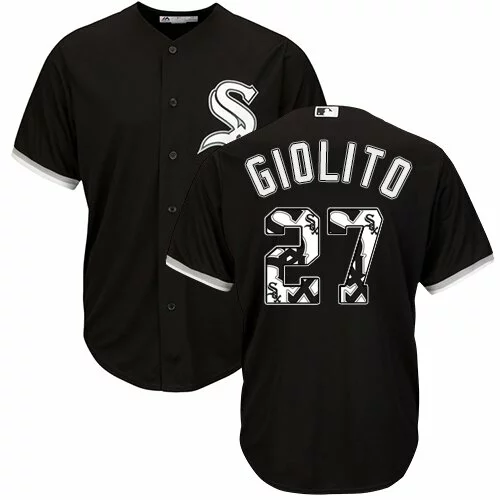 #27 Chicago White Sox Lucas Giolito Authentic Jersey: Black Men's Baseball Team Logo Fashion Cool Base5311716