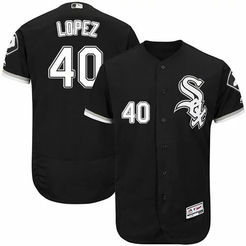 #40 Chicago White Sox Reynaldo Lopez Authentic Jersey: Black Men's Baseball Alternate Flex Base9621716