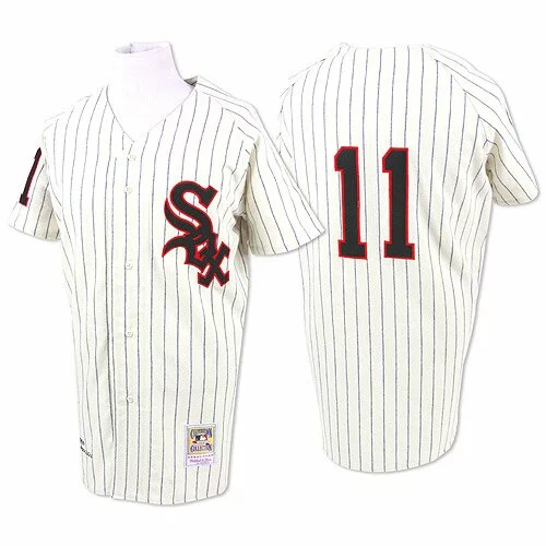 #11 Chicago White Sox Luis Aparicio Authentic Jersey: Cream Men's Baseball 1959 Throwback5030326