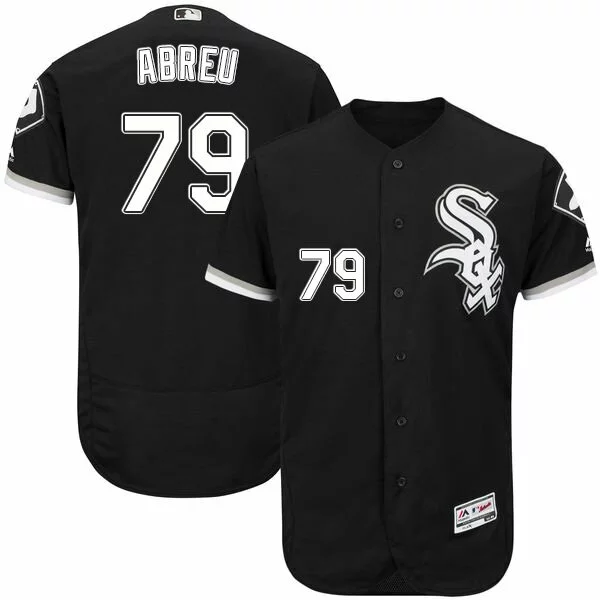 #79 Chicago White Sox Jose Abreu Authentic Jersey: Black Men's Baseball Flexbase Collection7390326