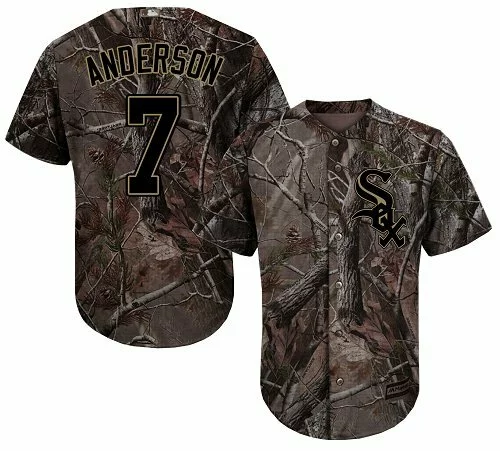 #7 Chicago White Sox Tim Anderson Authentic Jersey: Camo Men's Baseball Realtree Collection Flex Base3052028