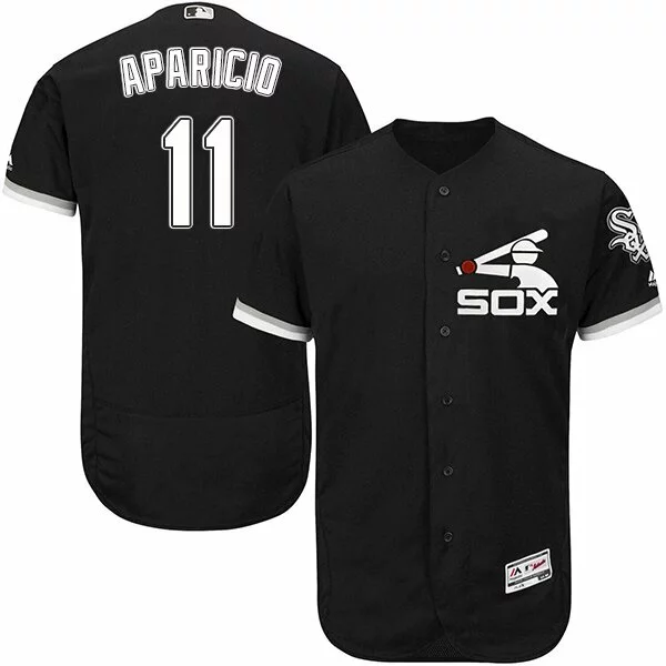 #11 Chicago White Sox Luis Aparicio Authentic Jersey: Black Youth Baseball Alternate Cool Base4900326