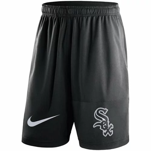 Baseball Men's Chicago White Sox Black Dry Fly Shorts